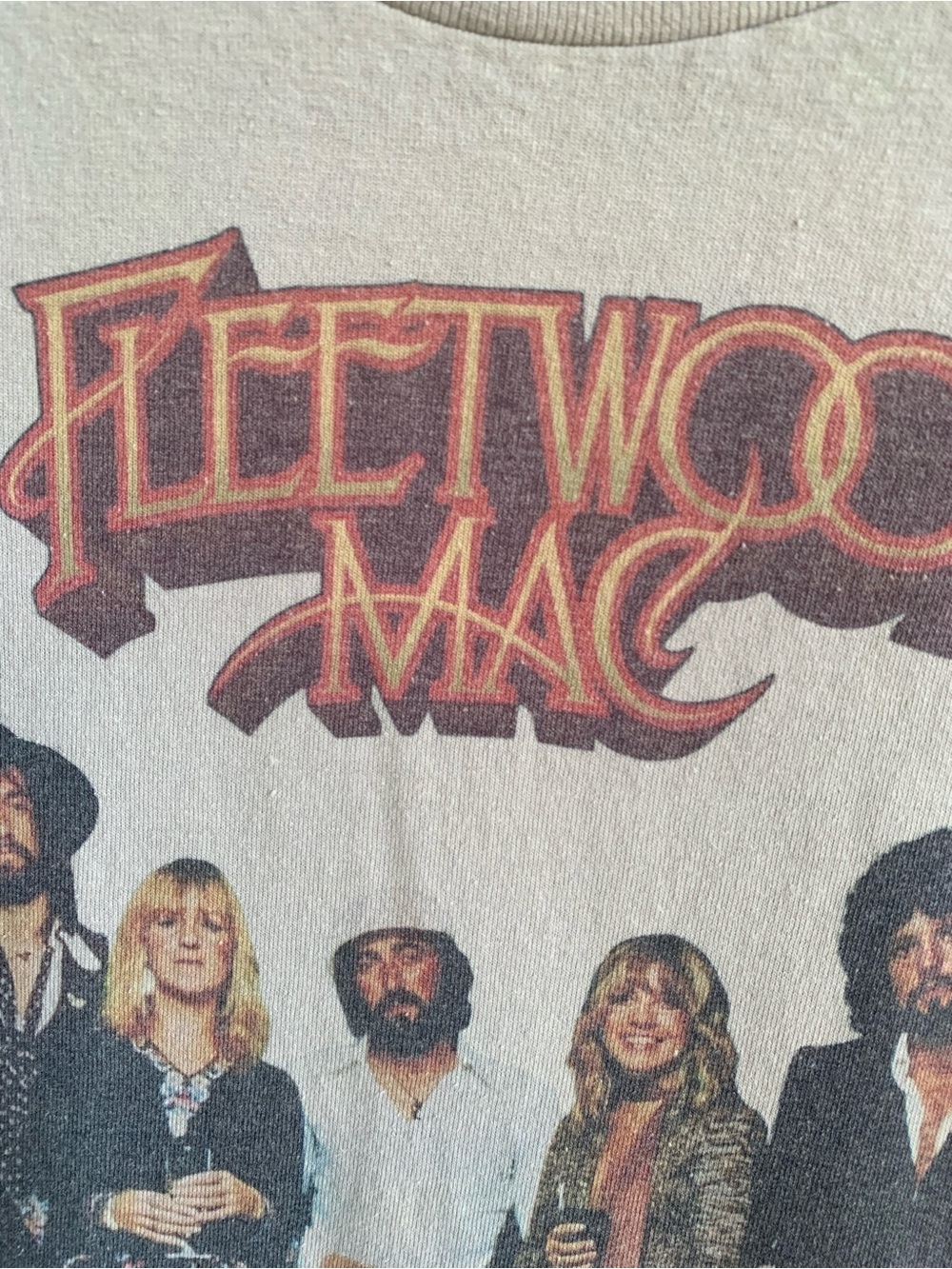 Fleetwood Mac Tan/Cream Tee Shirt, Large - Picture 4 of 10